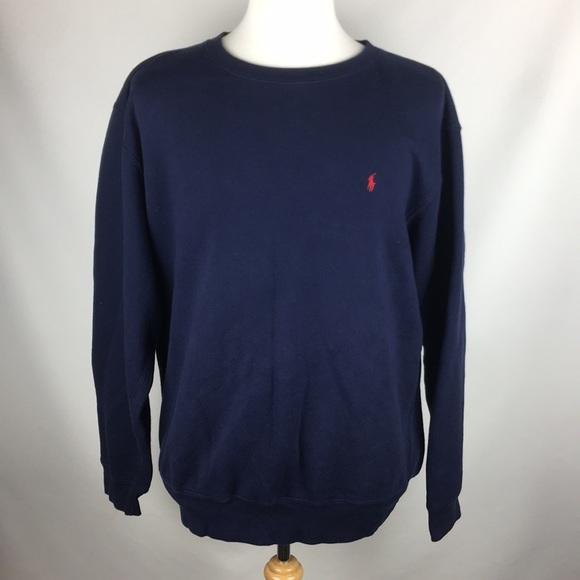 Polo Ralph Lauren Other - Polo Br Ralph Lauren Navy Blue Crewneck Sweater L